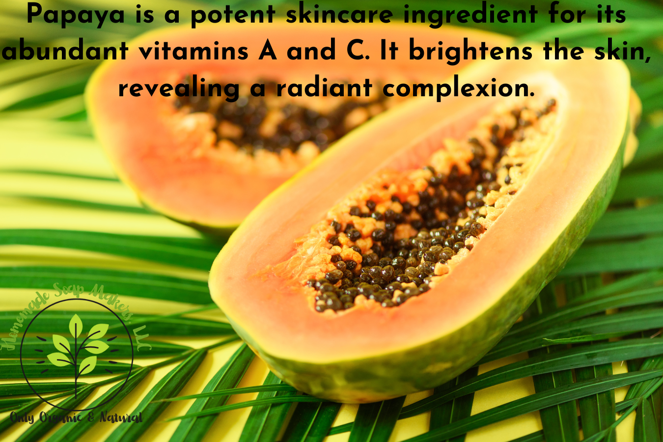 Organic Papaya, Carrot, Turmeric Face and Body Soap Perfect for Beautiful Glowing Skin Routine